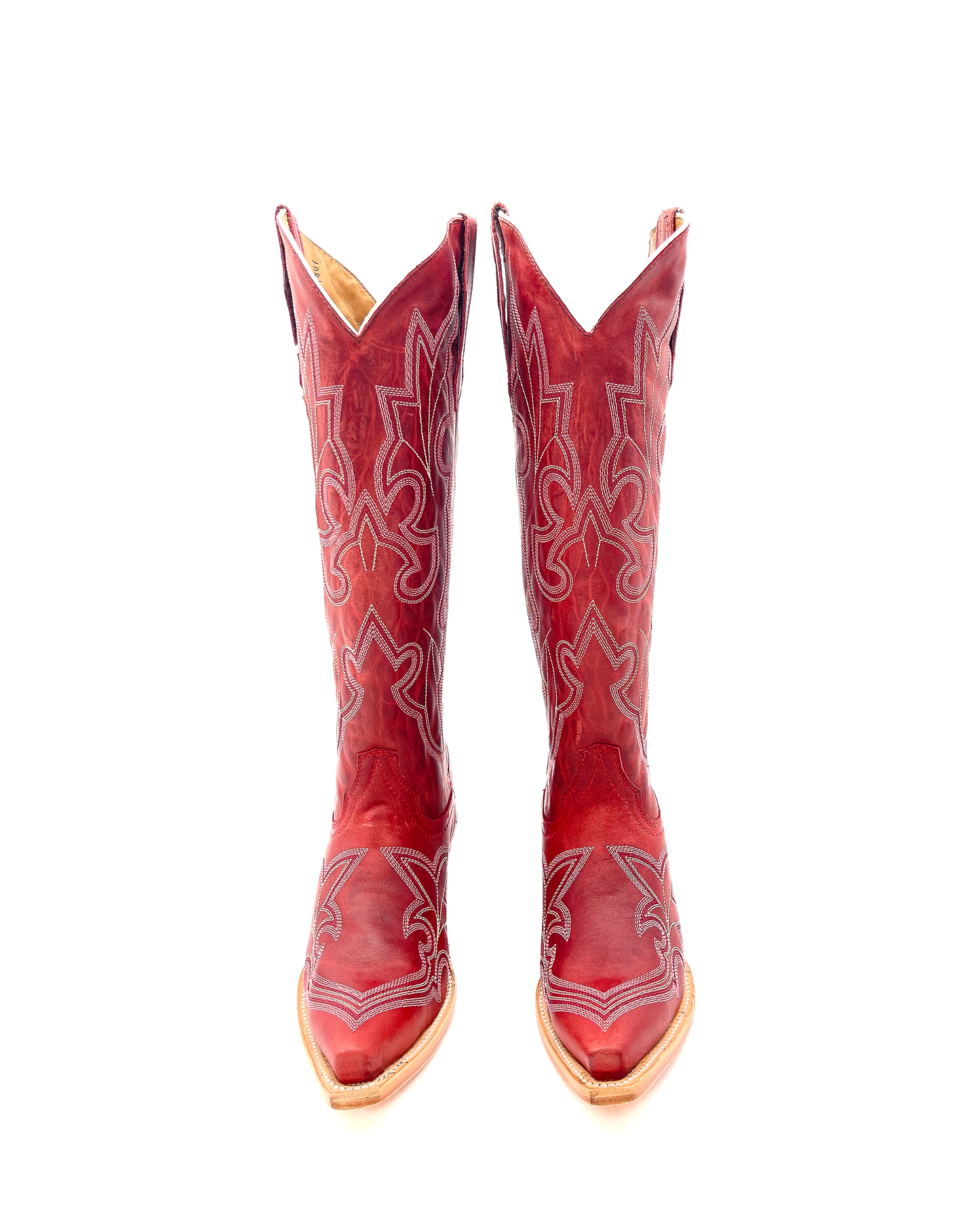 Bota Picuda Esmeralda Rojo