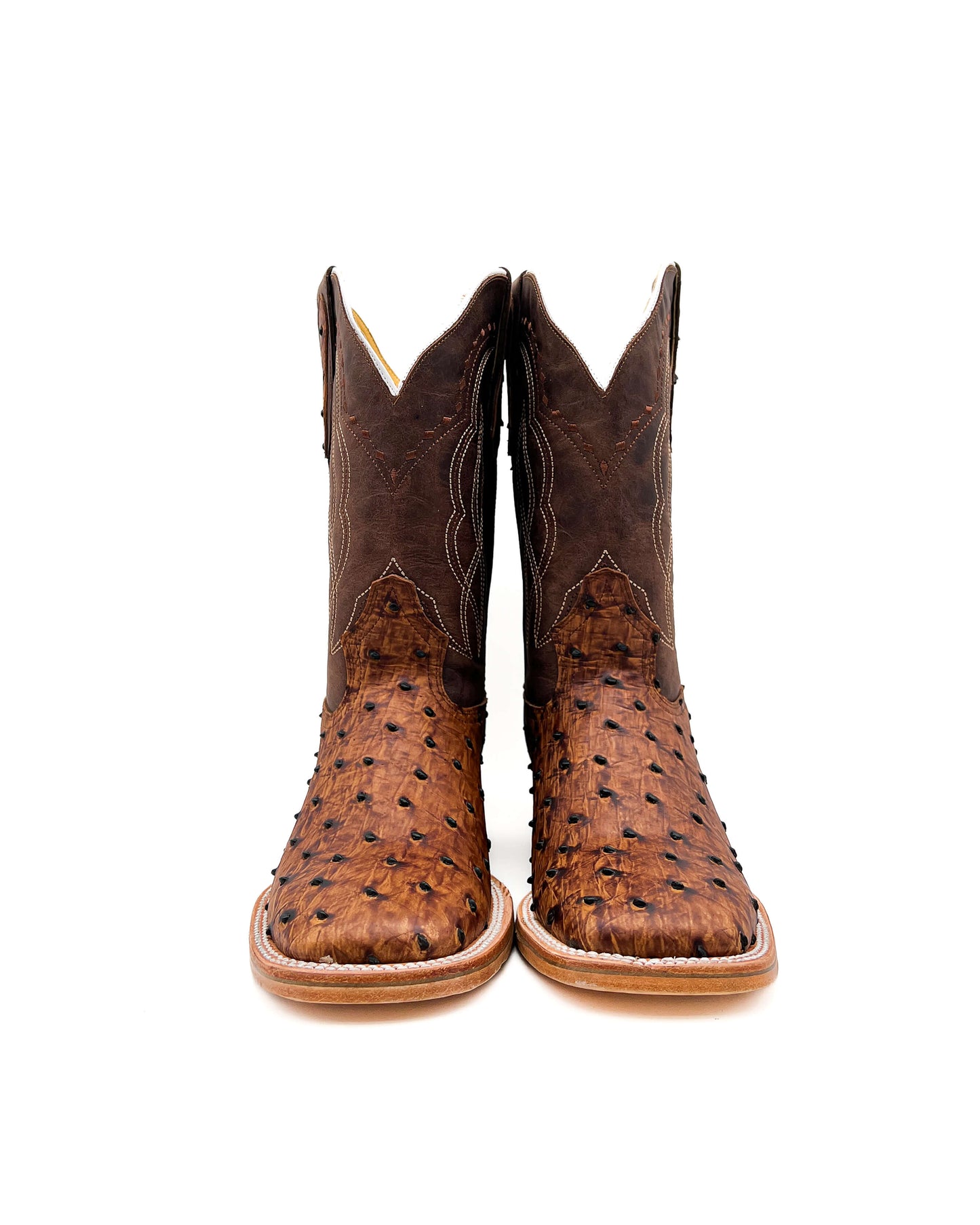 Bota Bulldog Avestruz Marmoleado Café