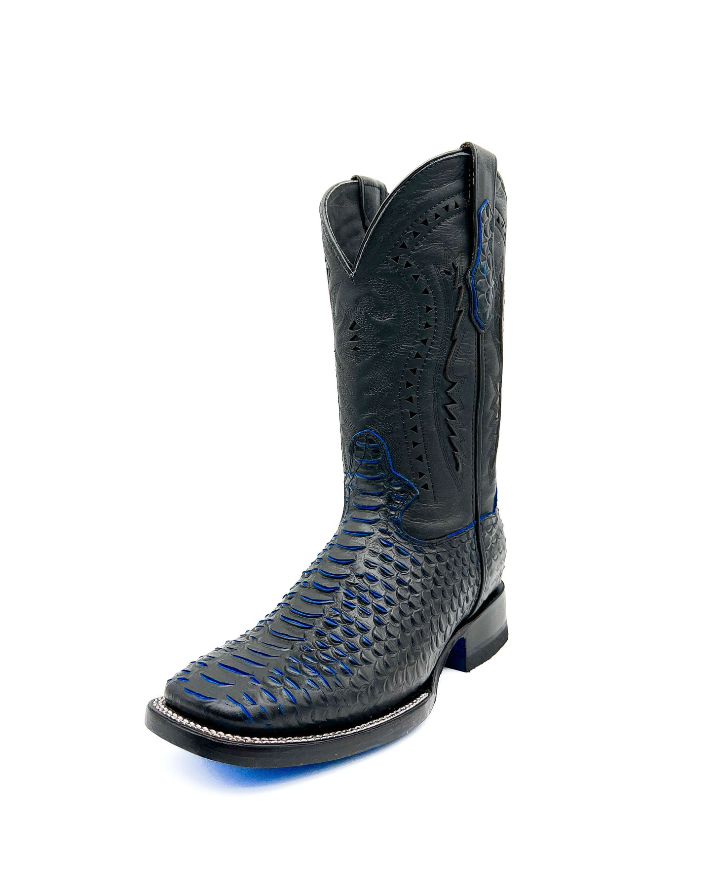 Bota Bulldog Pitón Negro Azul