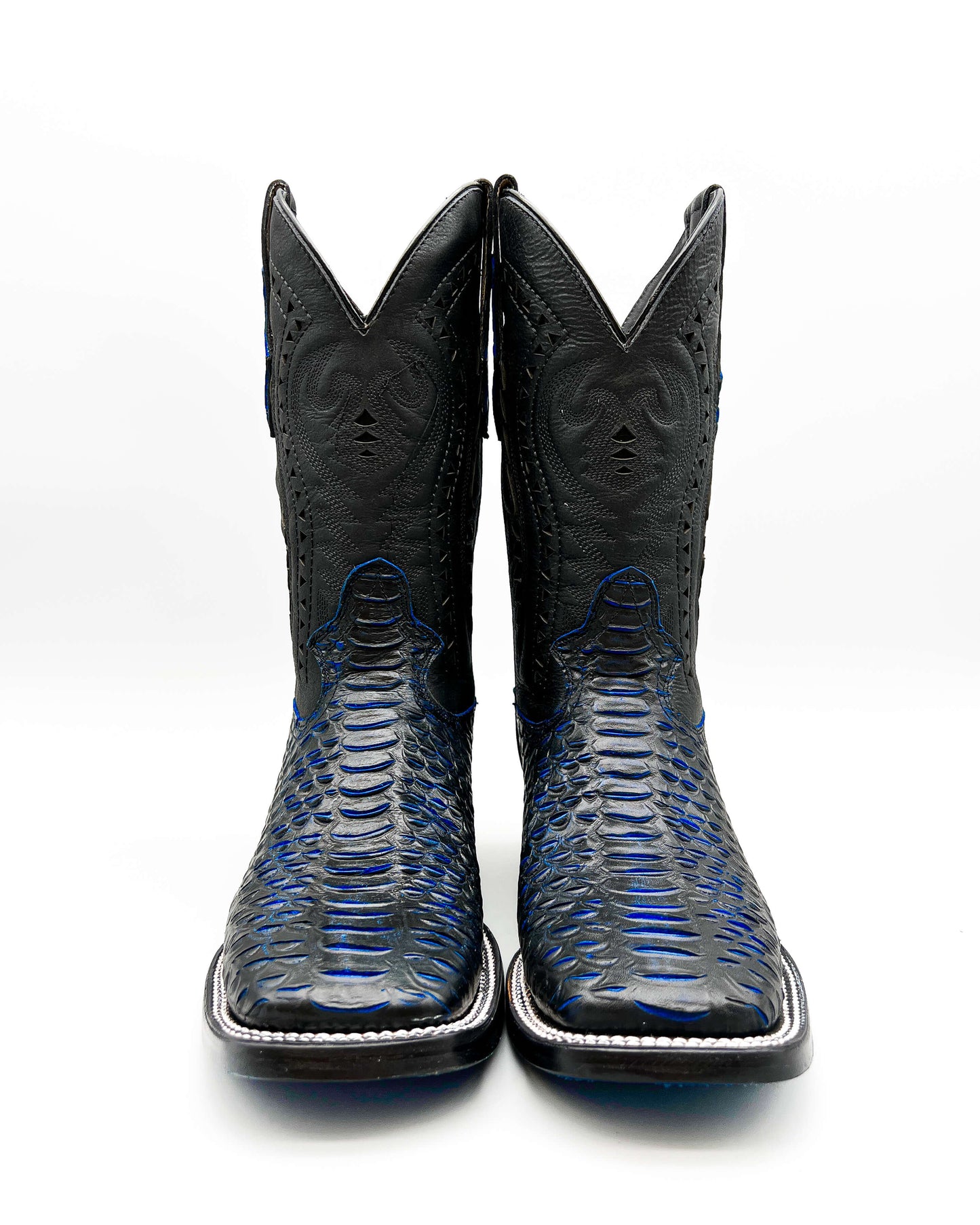 Bota Bulldog Pitón Negro Azul