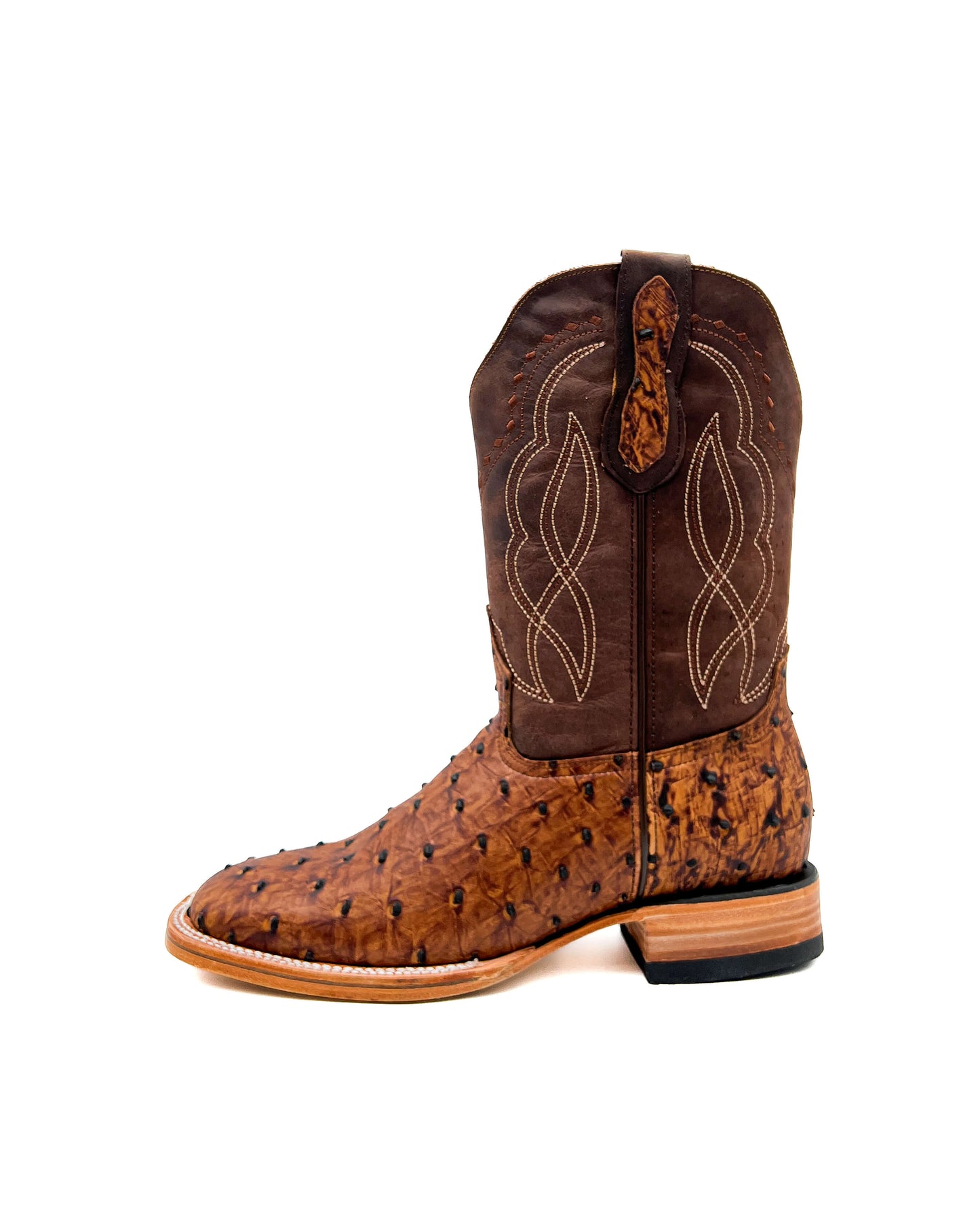 Bota Bulldog Avestruz Marmoleado Café
