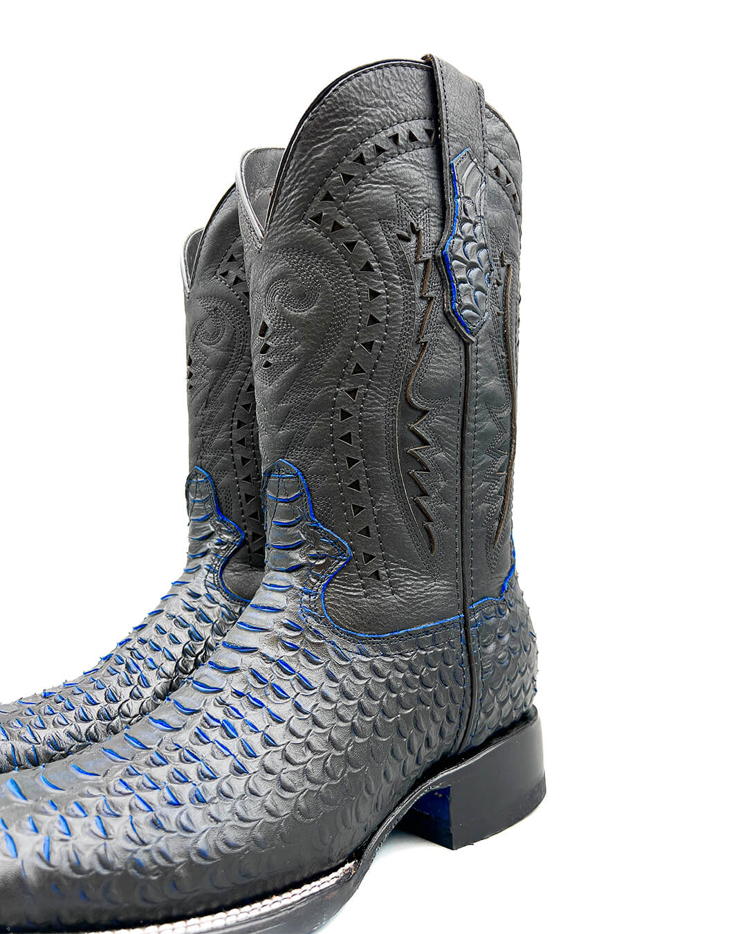 Bota Bulldog Pitón Negro Azul