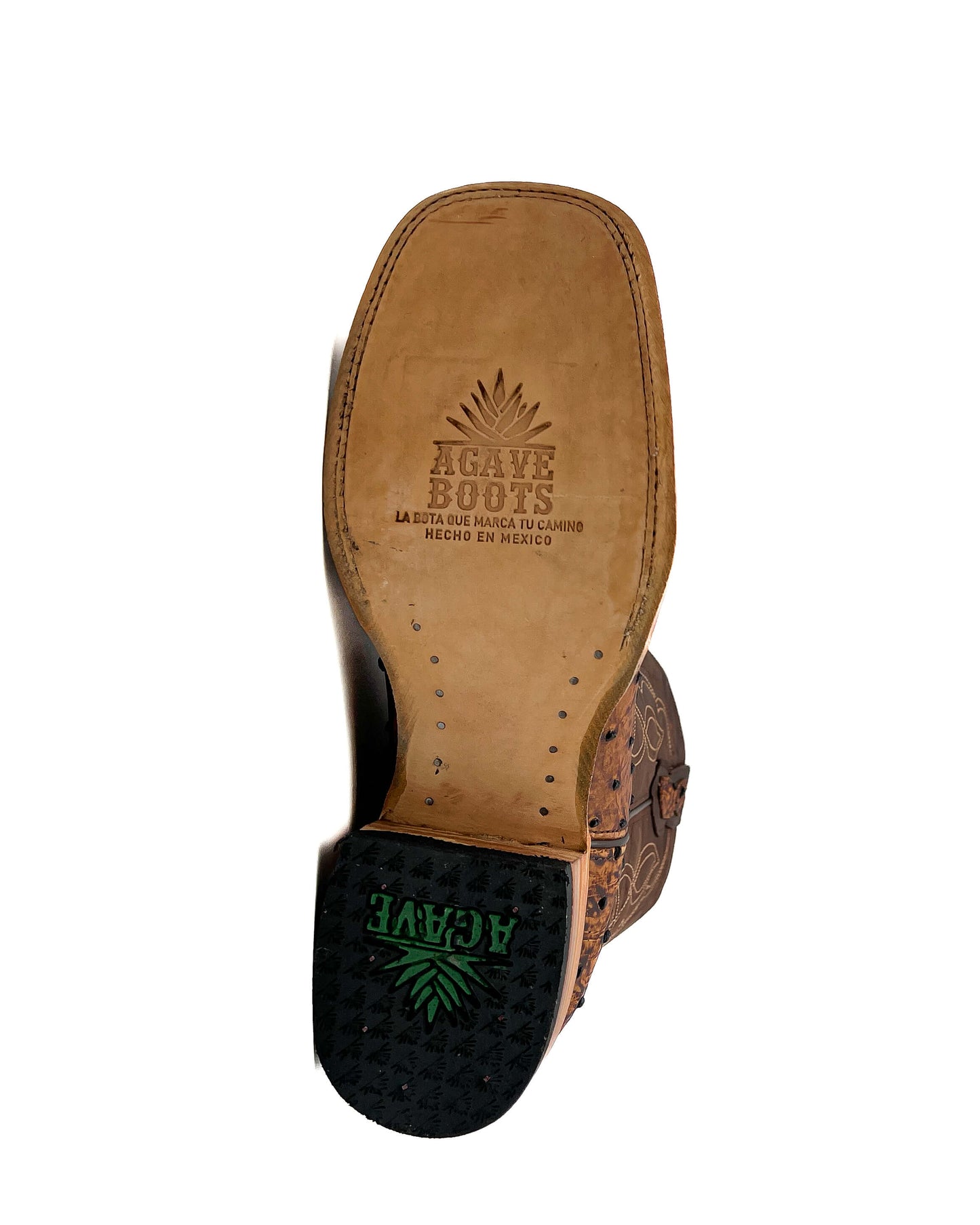 Bota Bulldog Avestruz Marmoleado Café