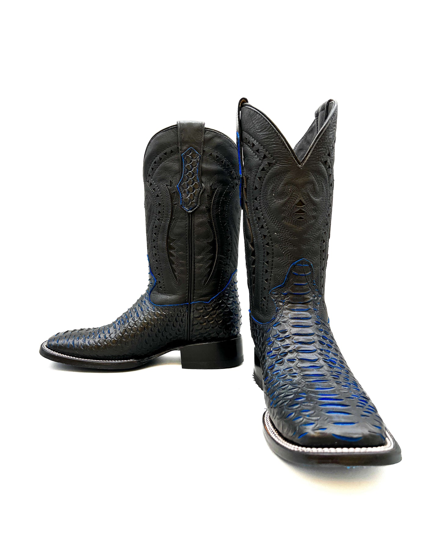 Bota Bulldog Pitón Negro Azul