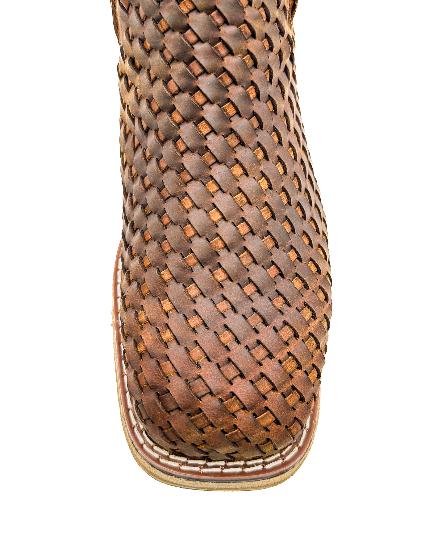 Botín Tejido Whiskey Suela de Hule