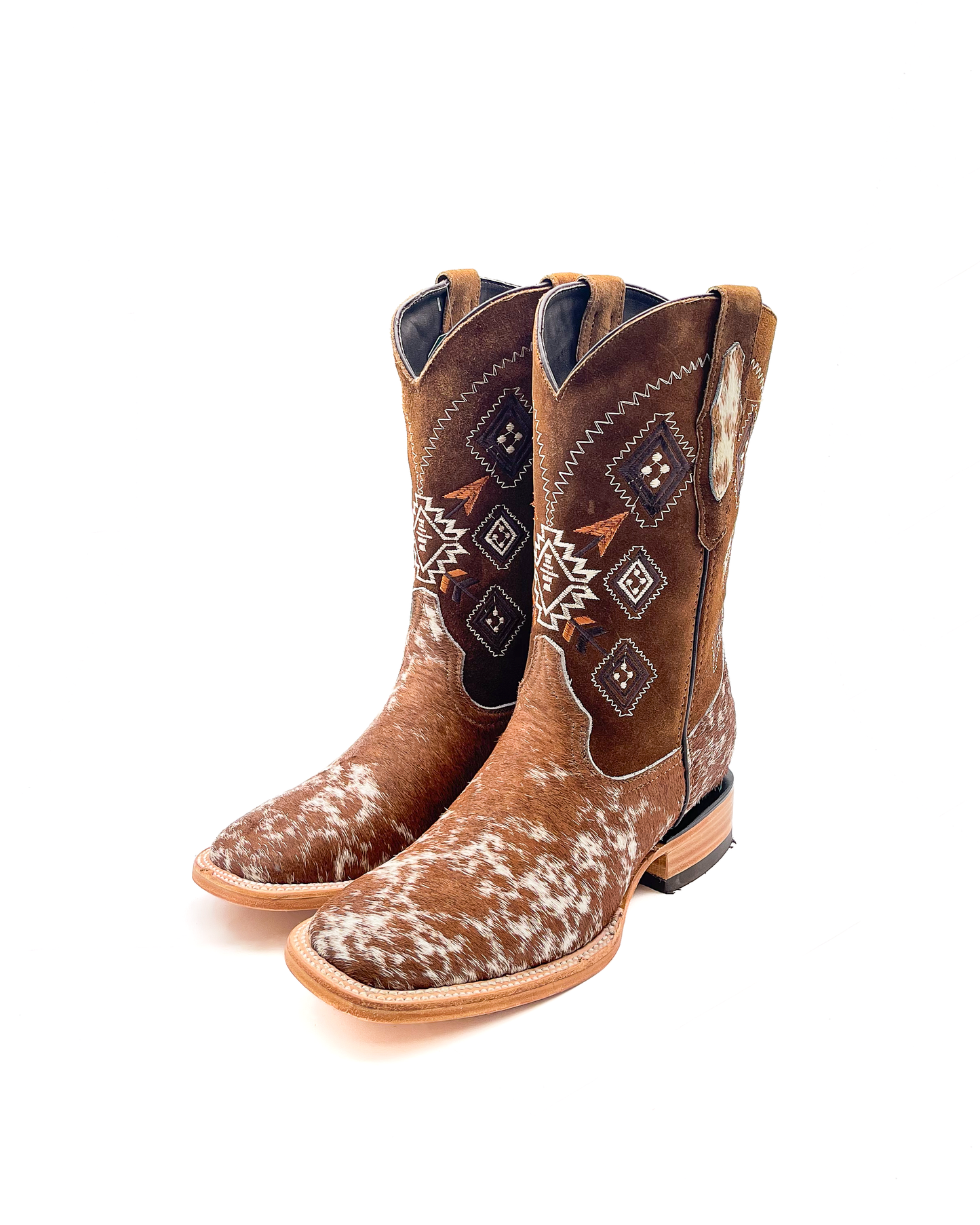 Bota Bulldog Pelo Vaca de Vaca Pinto Café