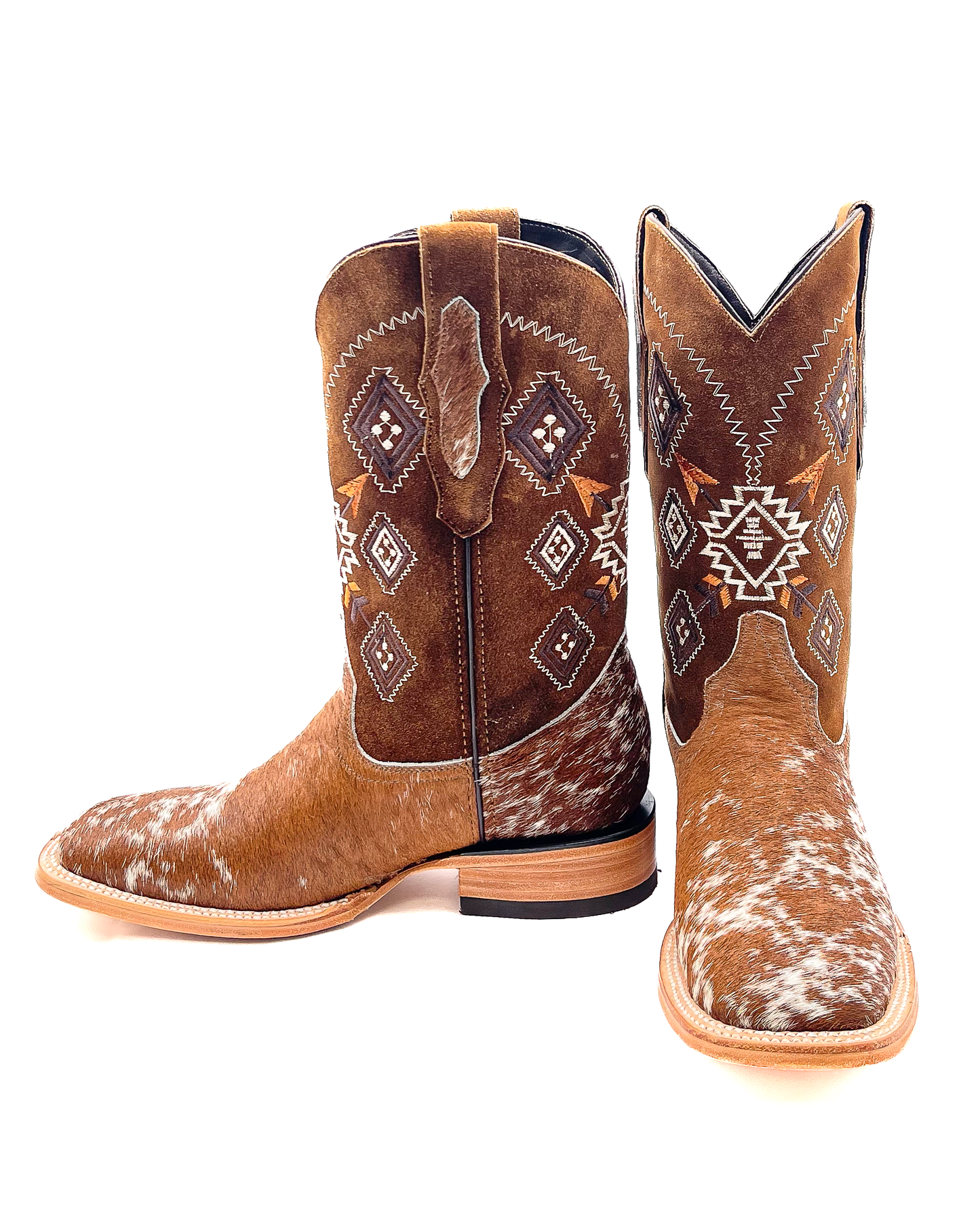 Bota Bulldog Pelo Vaca de Vaca Pinto Café