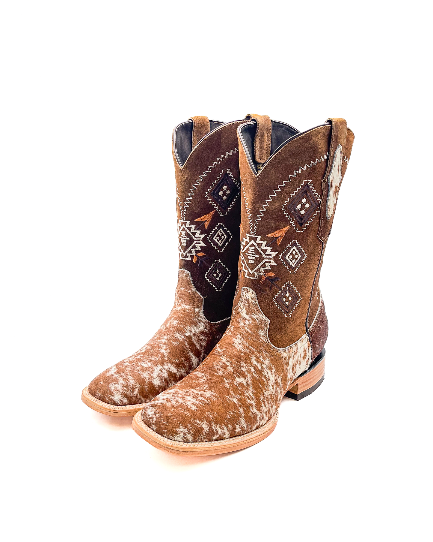 Bota Bulldog Pelo Vaca de Vaca Pinto Café