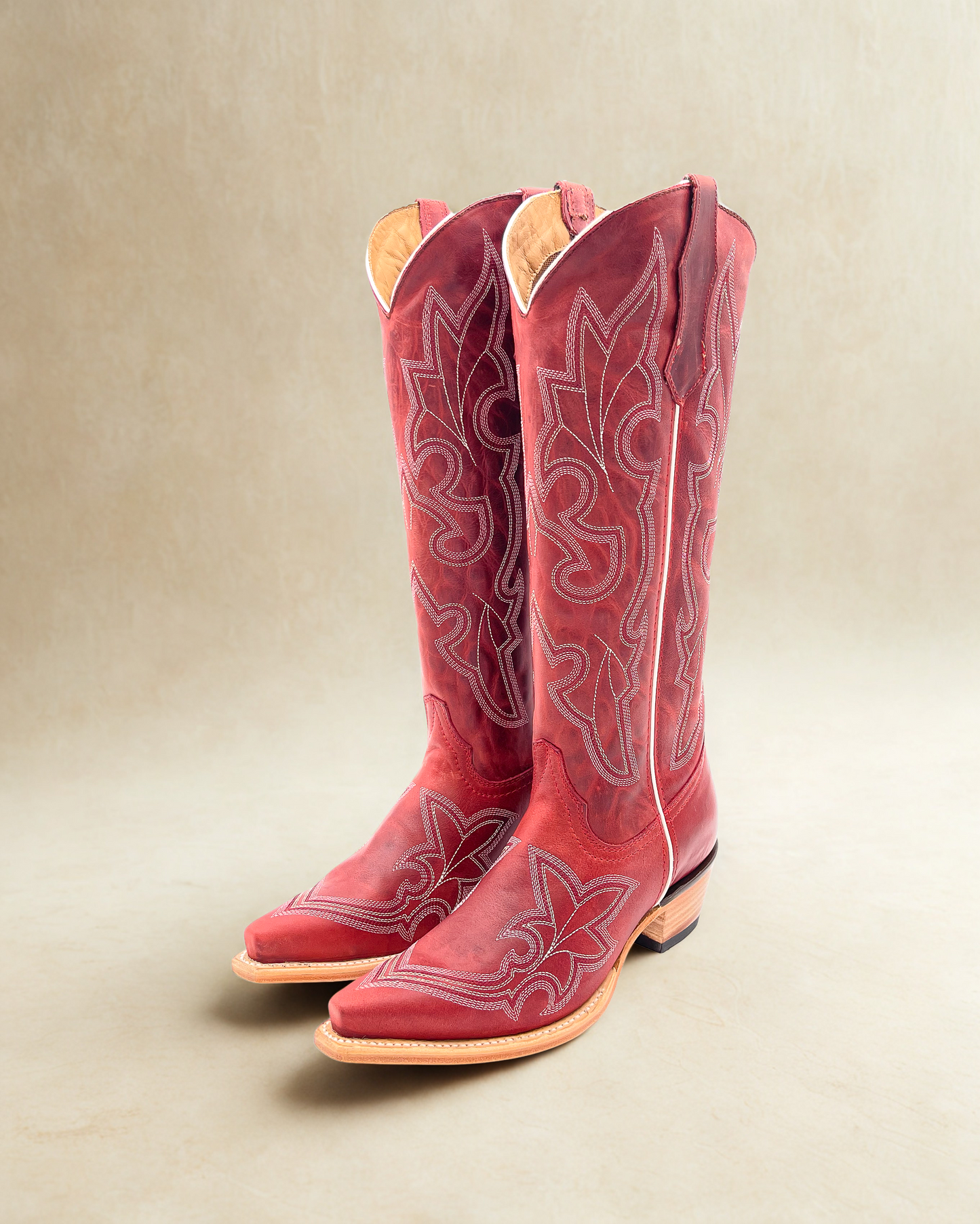 Bota Picuda Esmeralda Rojo