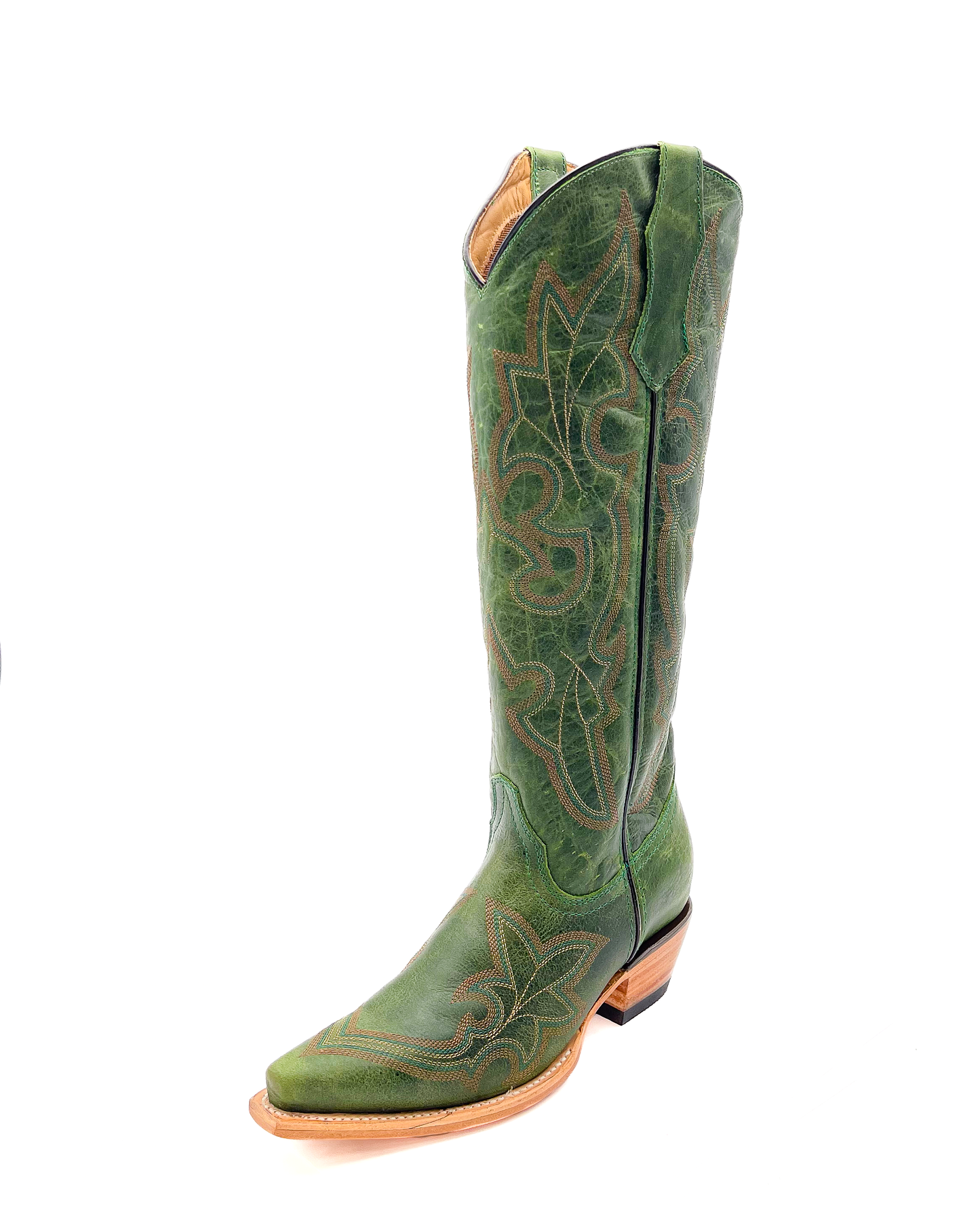 Bota Picuda Esmeralda Verde