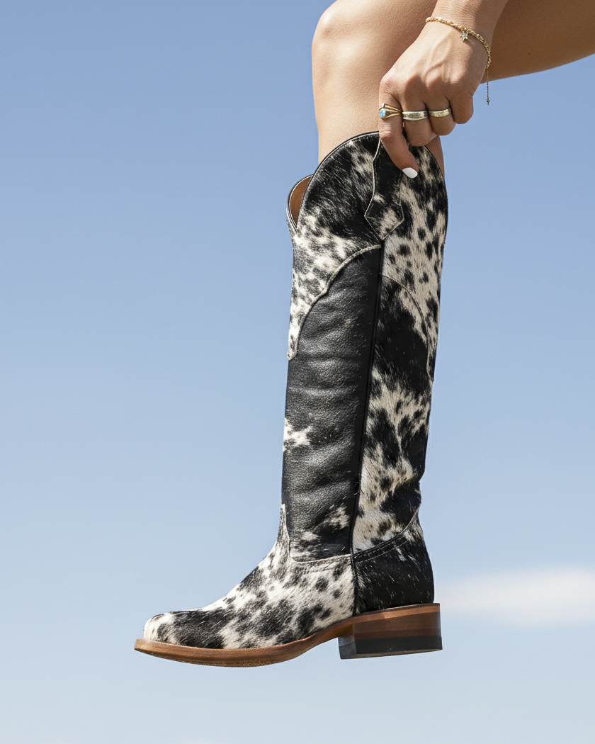 Bota Bulldog Pelo de Vaca Alta