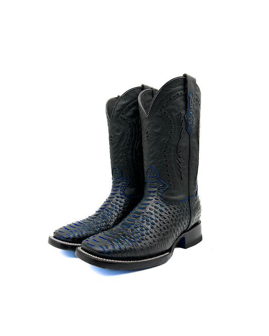 Bota Bulldog Pitón Negro Azul