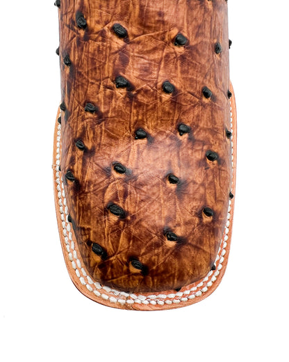 Bota Bulldog Avestruz Marmoleado Café