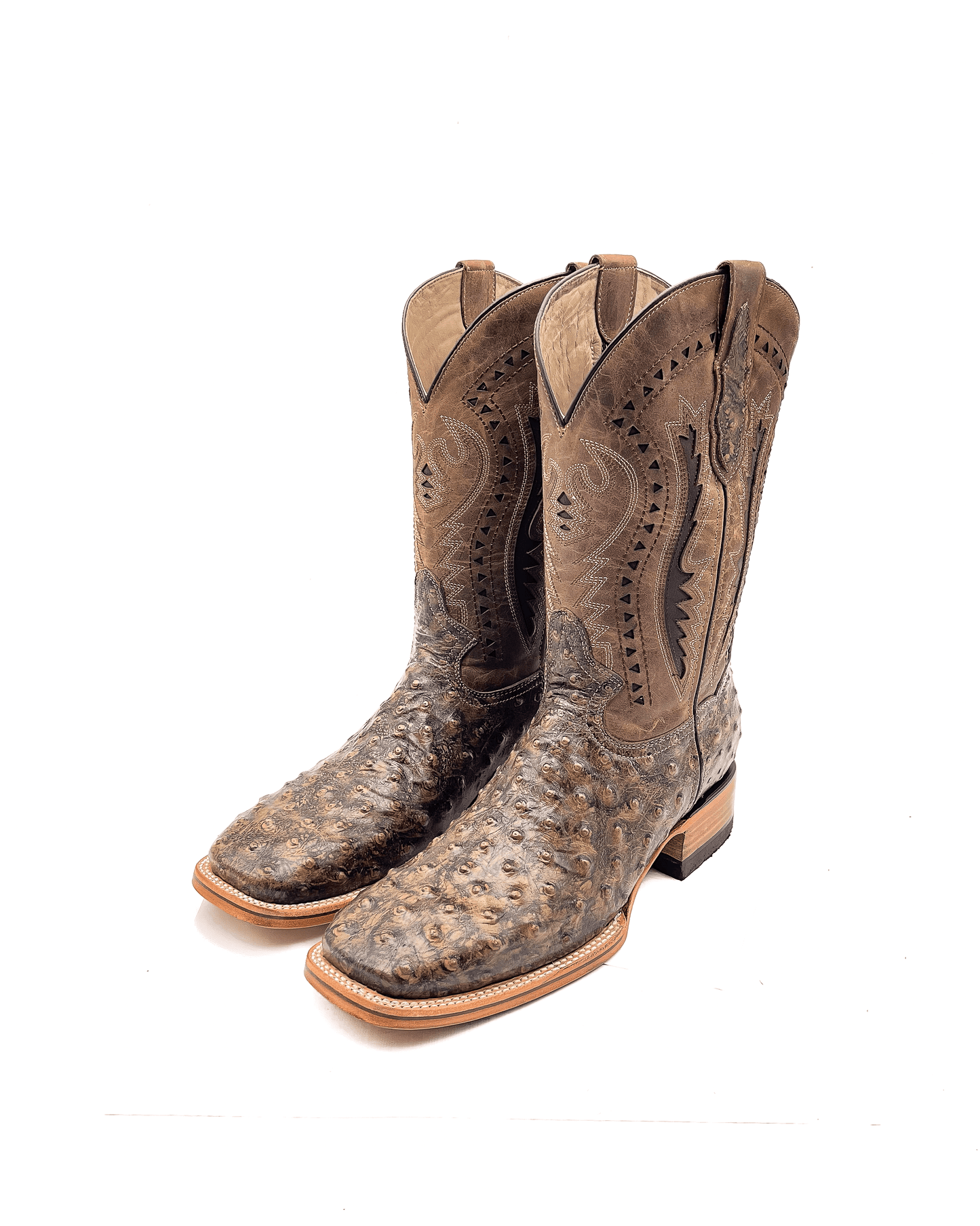 Bota Bulldog Avestruz Miel Rústica