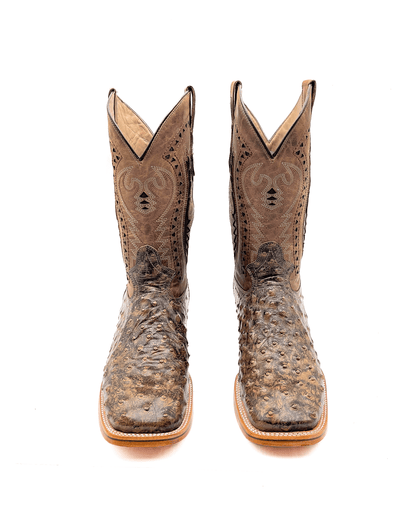 Bota Bulldog Avestruz Miel Rústica