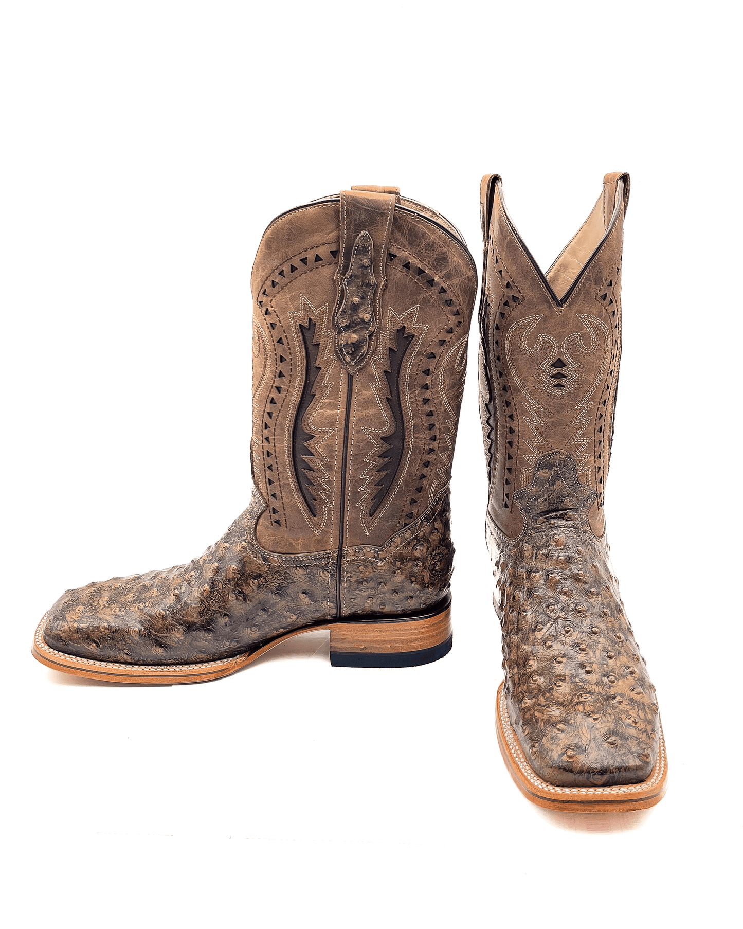 Bota Bulldog Avestruz Miel Rústica