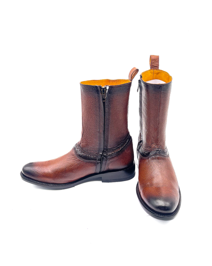 Botín Ander Oval en Piel de Venado