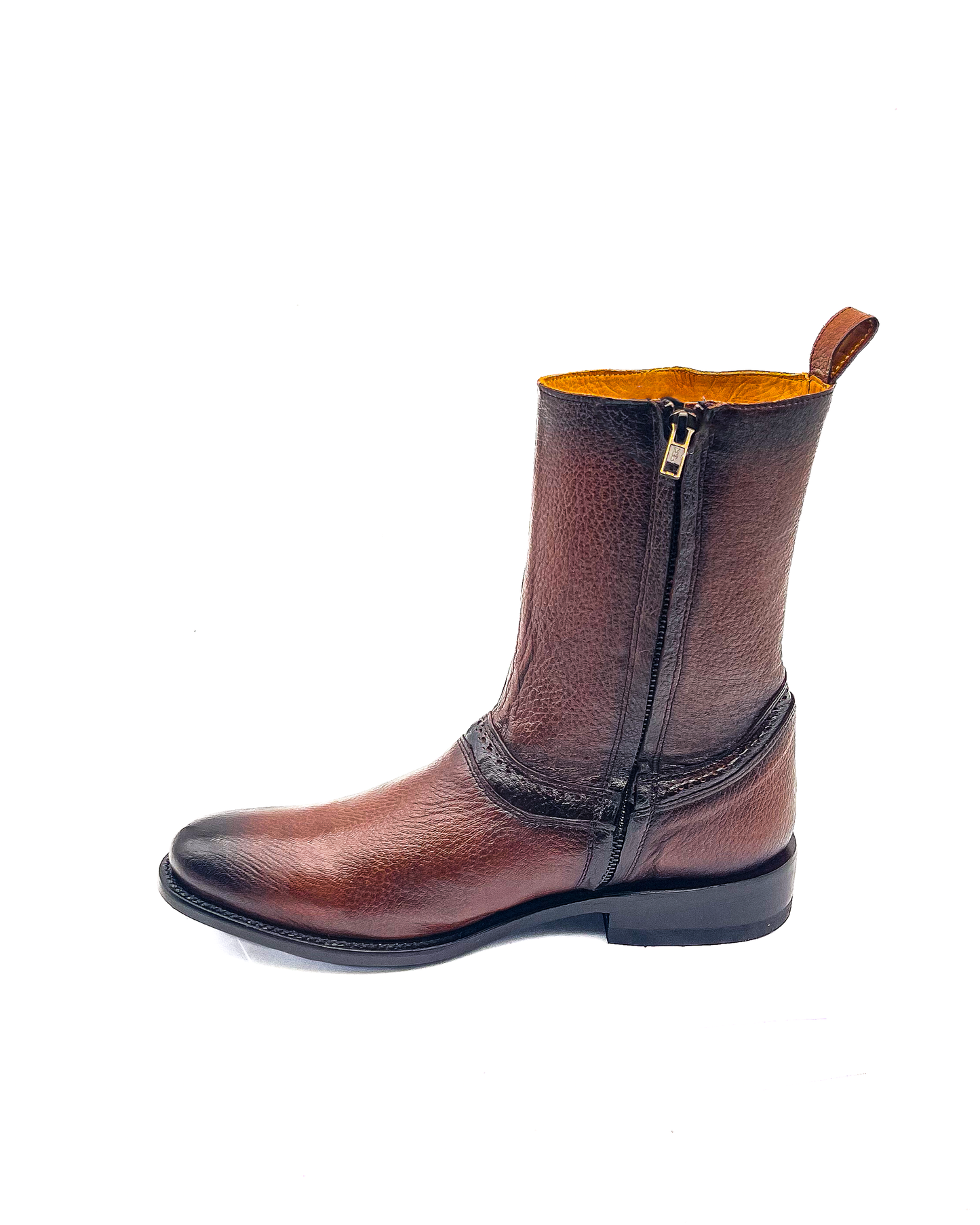 Botín Ander Oval en Piel de Venado