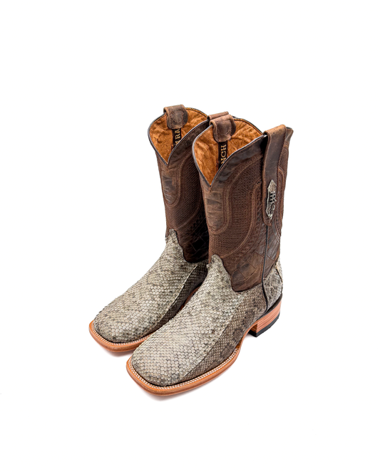 Bota Bulldog En Piel Genuina De Víbora Cascabel
