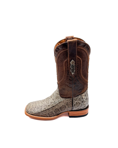Bota Bulldog En Piel Genuina De Víbora Cascabel
