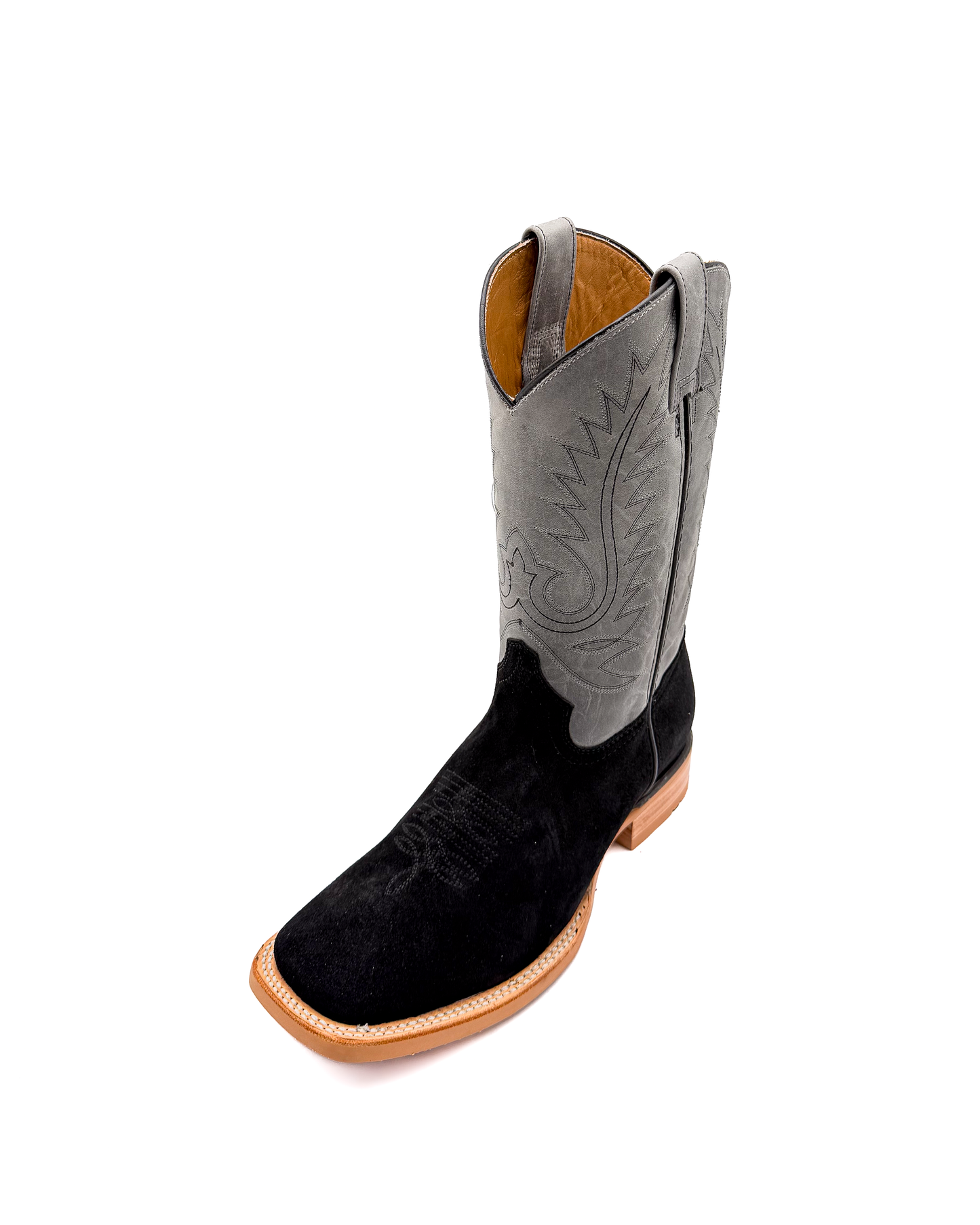 Bota Bulldog Gamuza Negro Suela Hule
