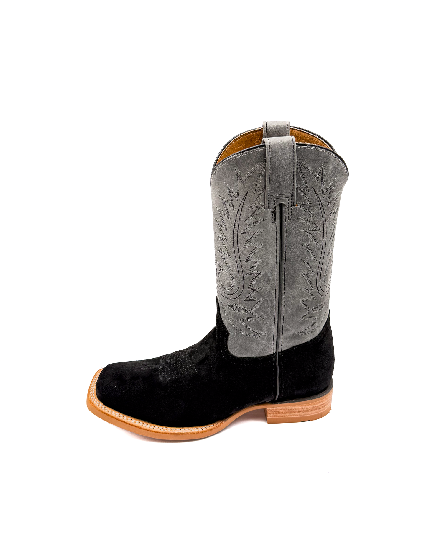 Bota Bulldog Gamuza Negro Suela Hule