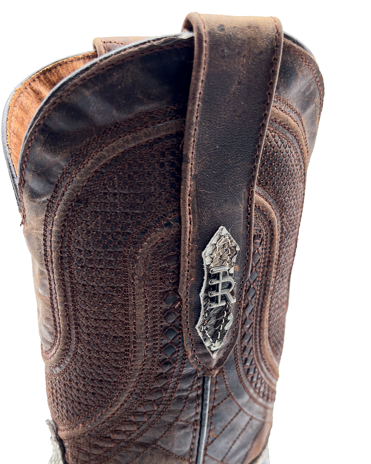 Bota Bulldog En Piel Genuina De Víbora Cascabel