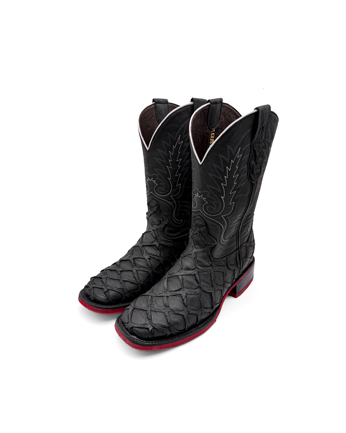 Bota Bulldog Pescado Negro Suela Roja