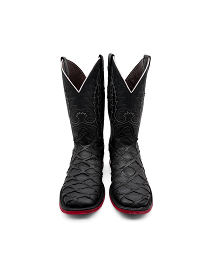 Bota Bulldog Pescado Negro Suela Roja