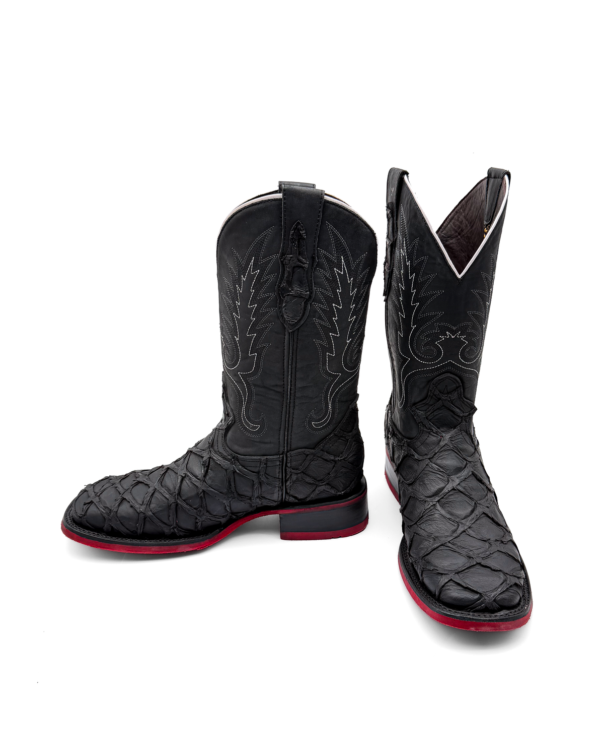 Bota Bulldog Pescado Negro Suela Roja