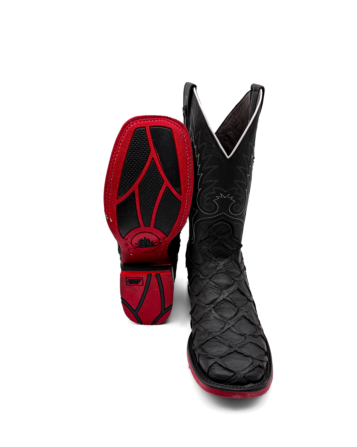 Bota Bulldog Pescado Negro Suela Roja