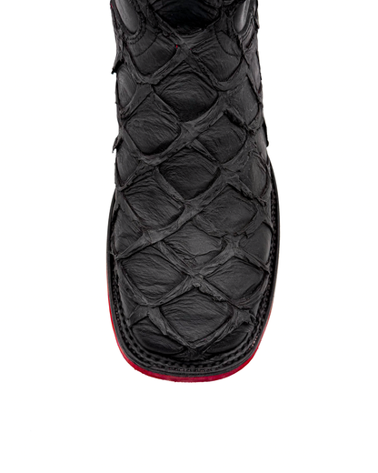 Bota Bulldog Pescado Negro Suela Roja