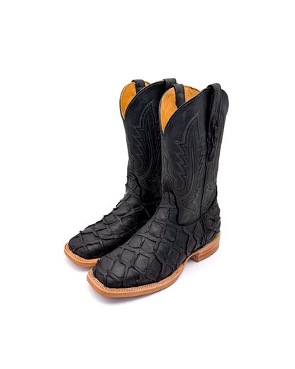 Bota Bulldog Pescado Negro Suela Hule