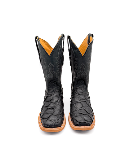 Bota Bulldog Pescado Negro Suela Hule