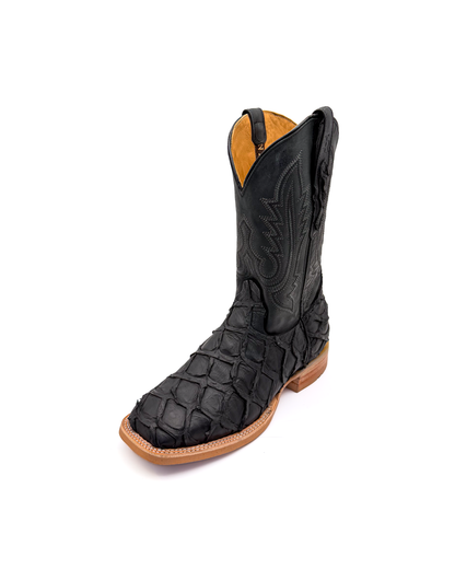 Bota Bulldog Pescado Negro Suela Hule