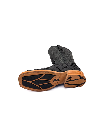 Bota Bulldog Pescado Negro Suela Hule
