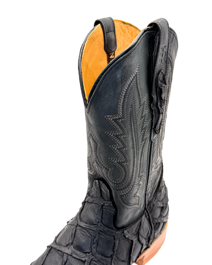 Bota Bulldog Pescado Negro Suela Hule