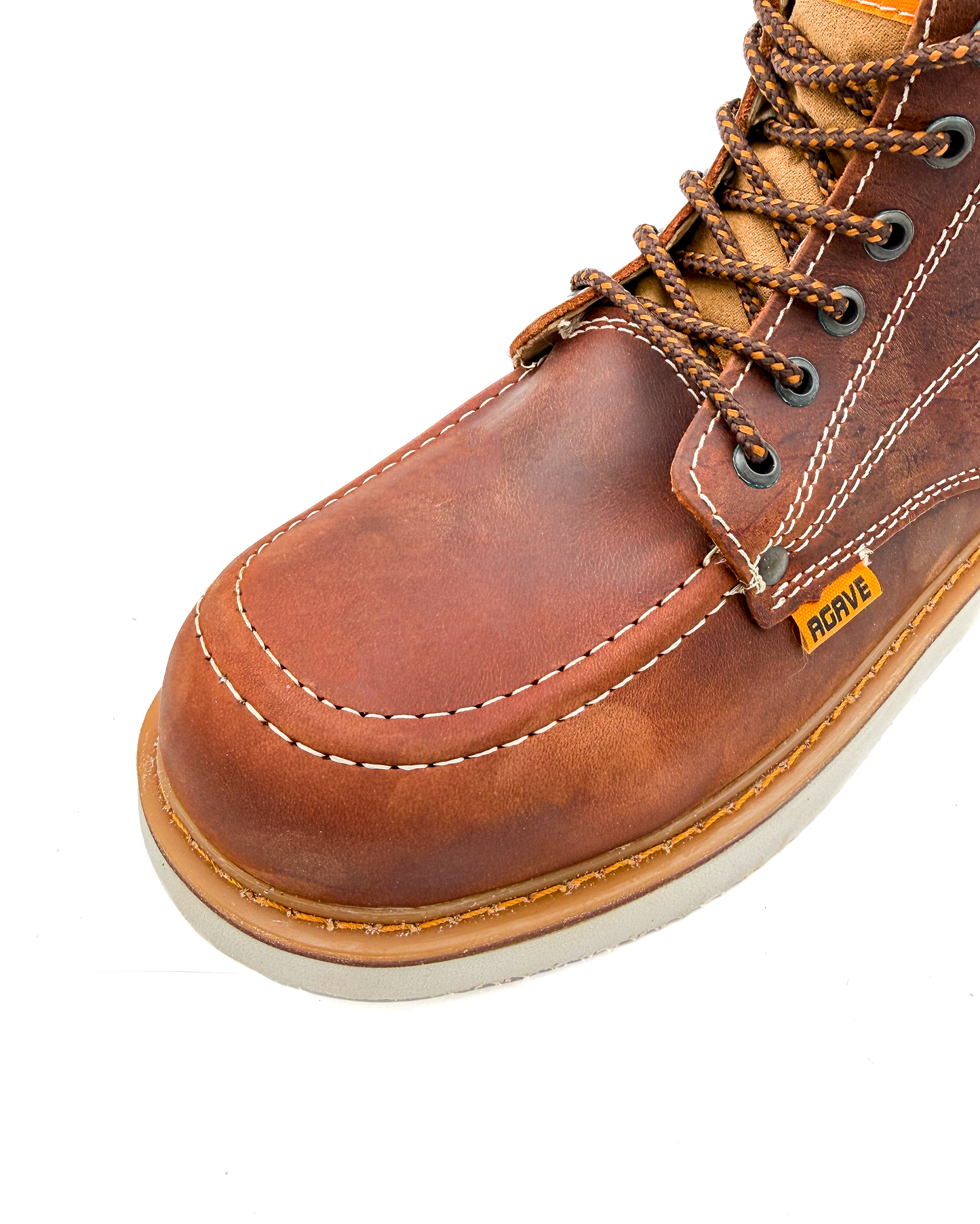 Bota De Trabajo/Casual Con Agujeta Café