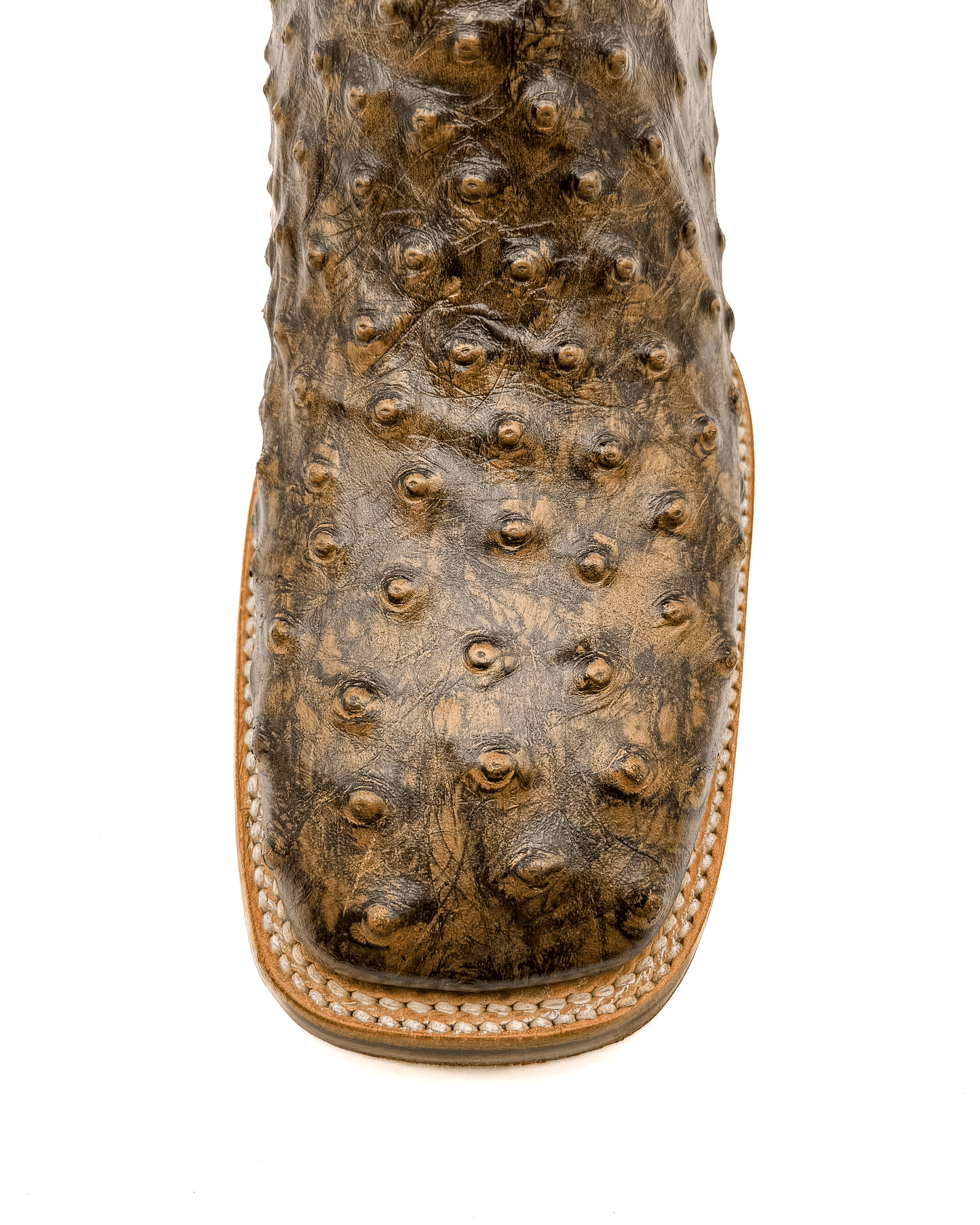 Bota Bulldog Avestruz Miel Rústica