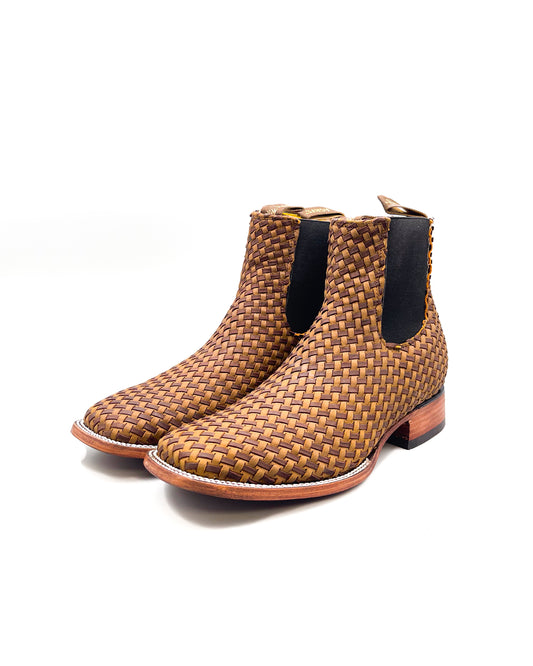 Botín Vaquero Petatillo Tejido