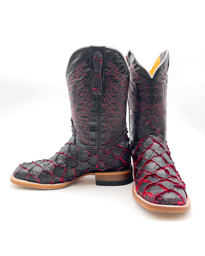 Bota Bulldog Pescado Neón Rojo