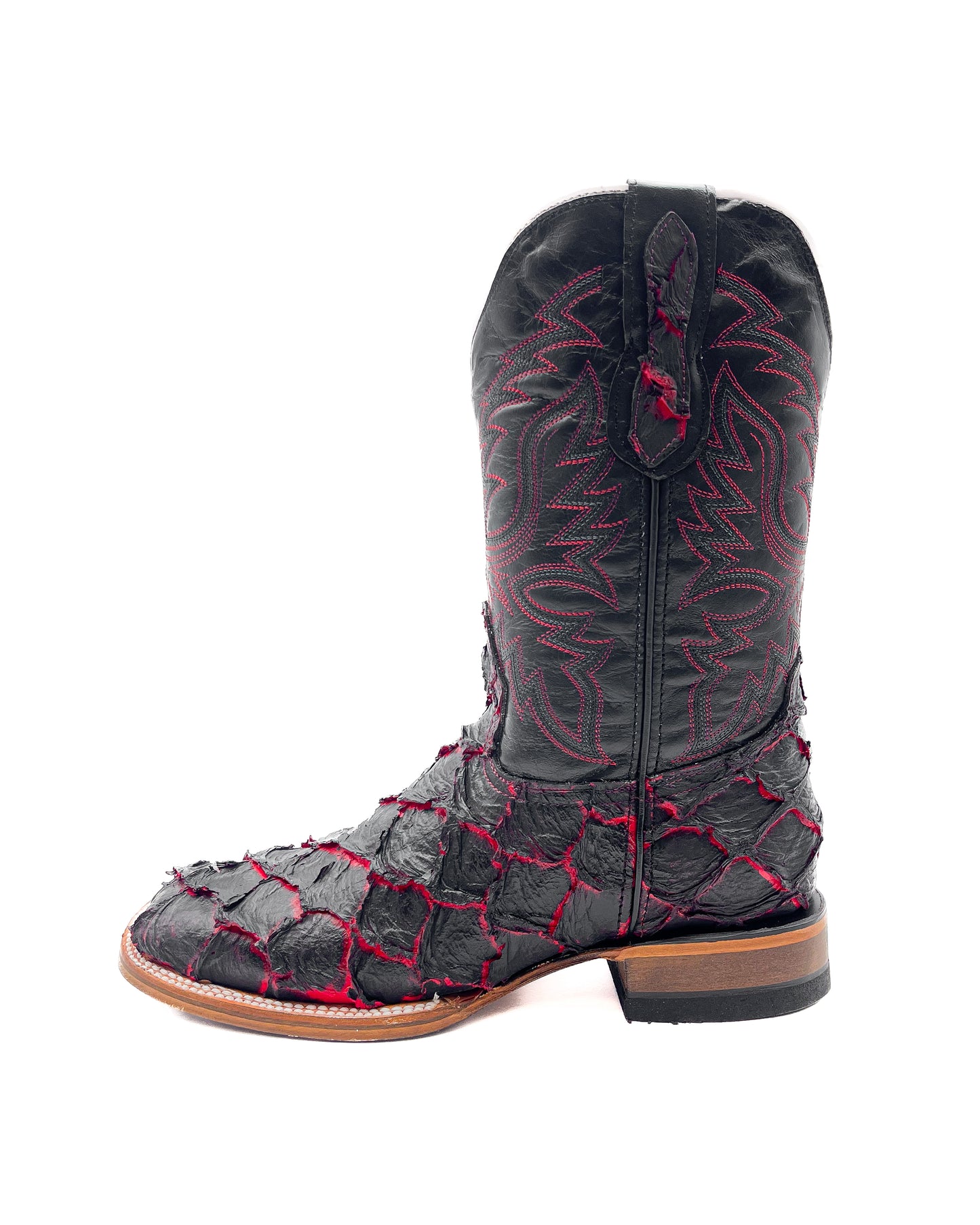 Bota Bulldog Pescado Neón Rojo