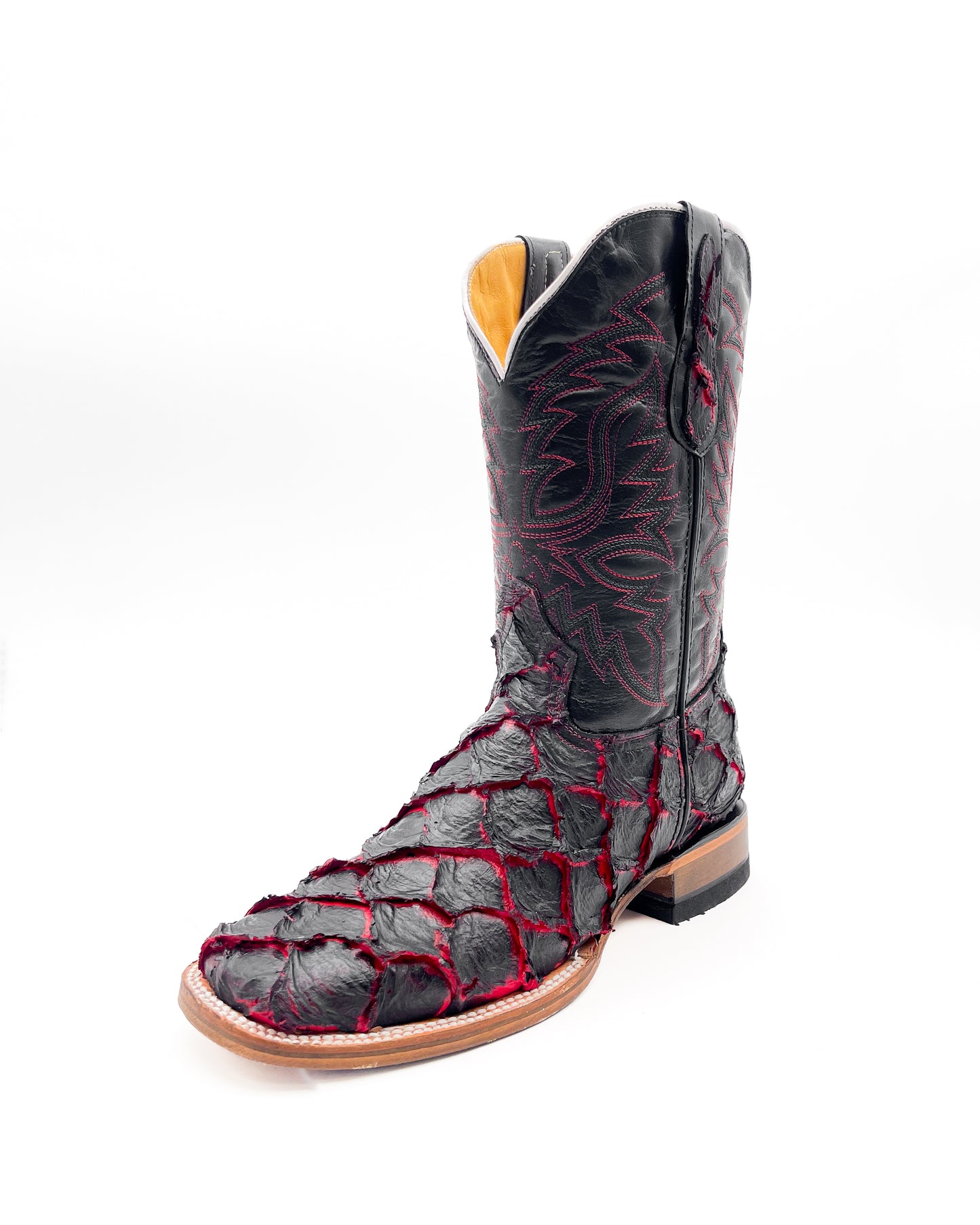 Bota Bulldog Pescado Neón Rojo