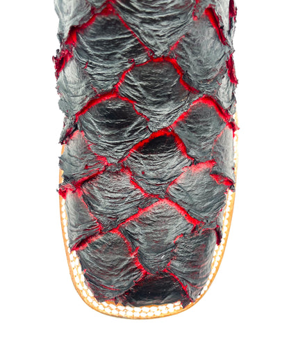 Bota Bulldog Pescado Neón Rojo