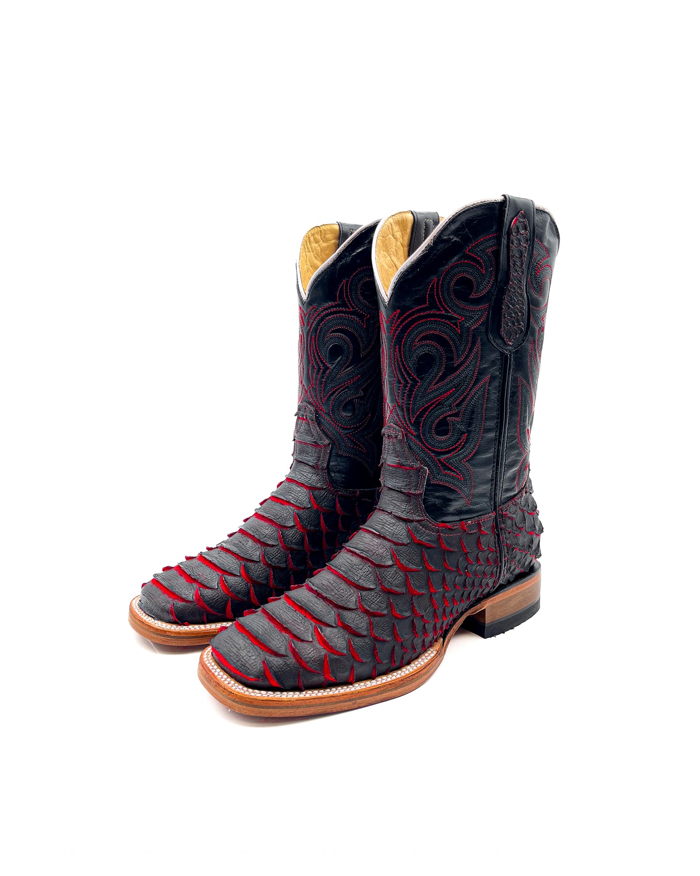 Bota Bulldog Pitón Neón Rojo