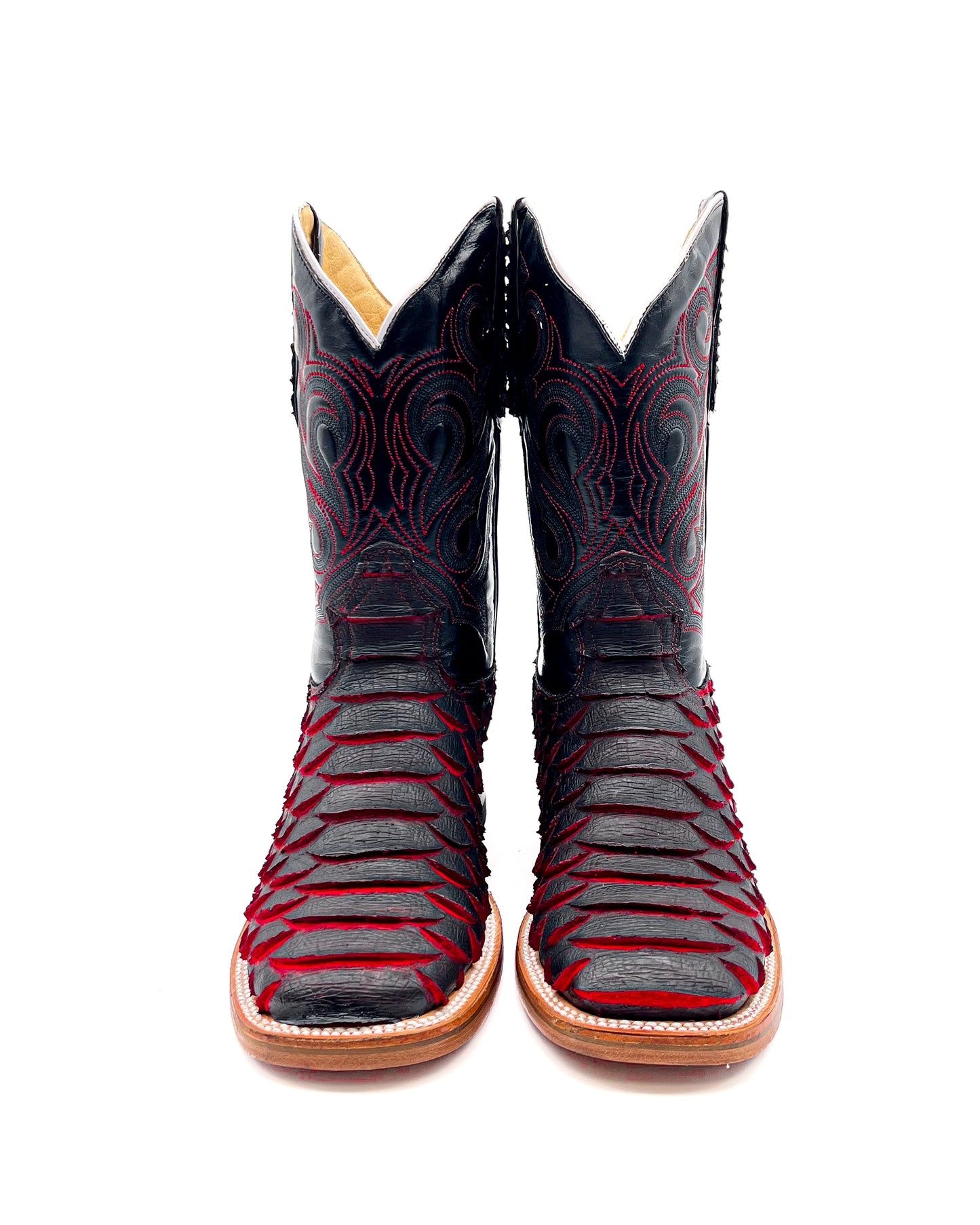 Bota Bulldog Pitón Neón Rojo