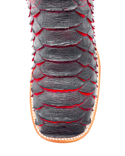 Bota Bulldog Pitón Neón Rojo