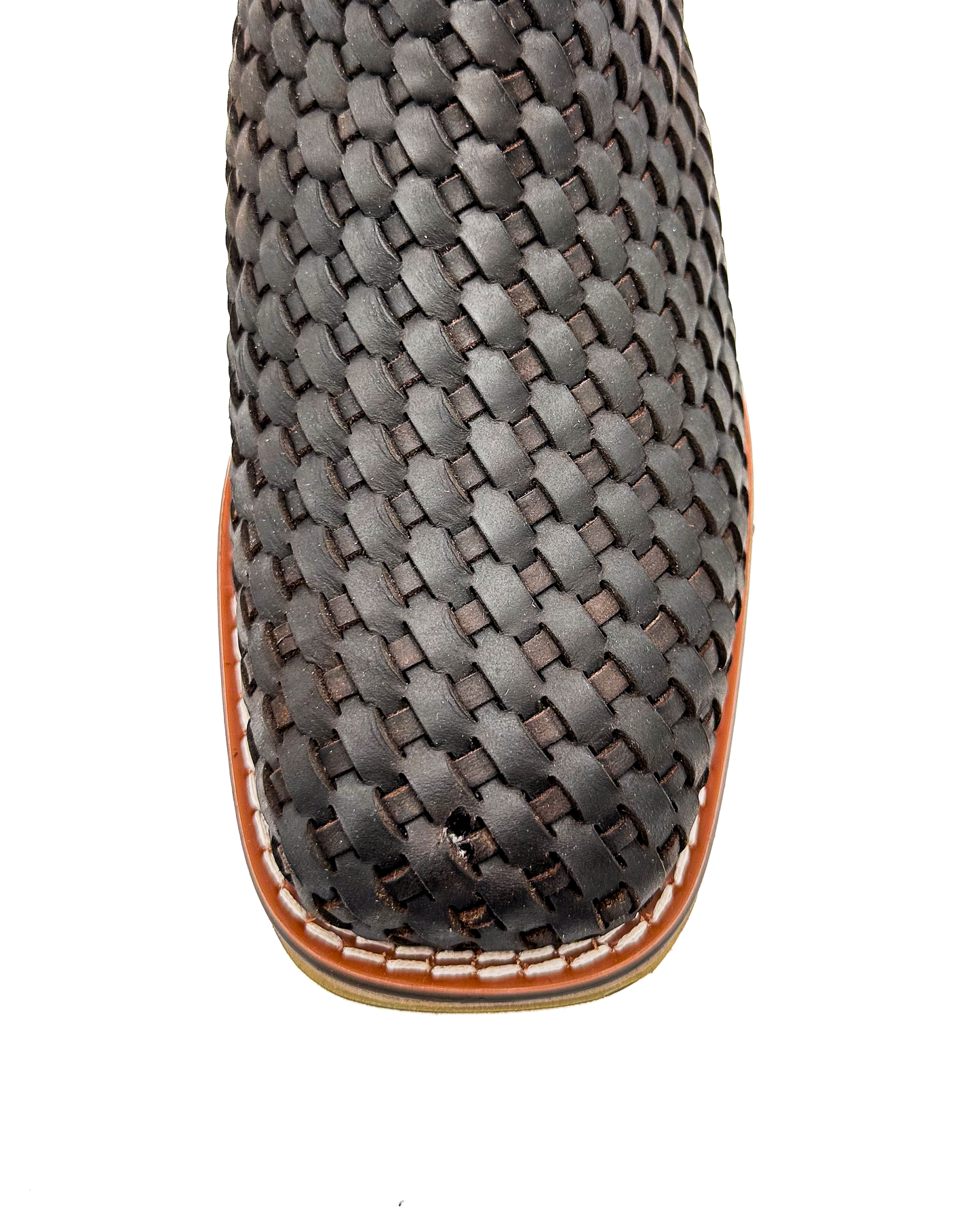 Botín Tejido Chocolate Suela de Hule No Casco