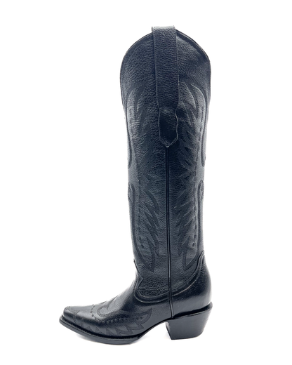 Bota Picuda Alta Alice Negro