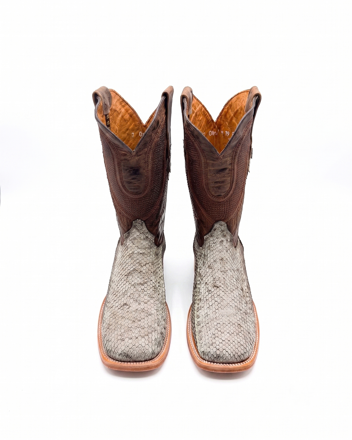 Bota Bulldog En Piel Genuina De Víbora Cascabel